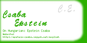 csaba epstein business card